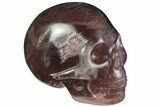 Realistic, Carved, Purple Fluorite Skull #116479-1